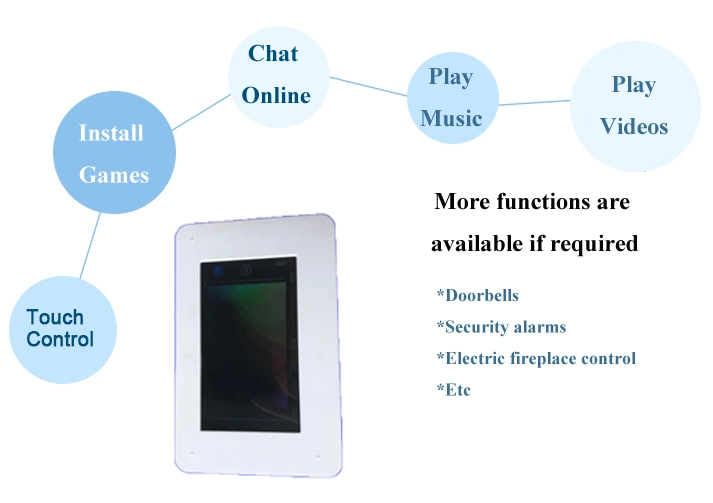 Wall Mounted&Insert Decorative 3 Side LED Electric Fireplace Without Heat by Phone APP Control/Remote Control/Touch Control