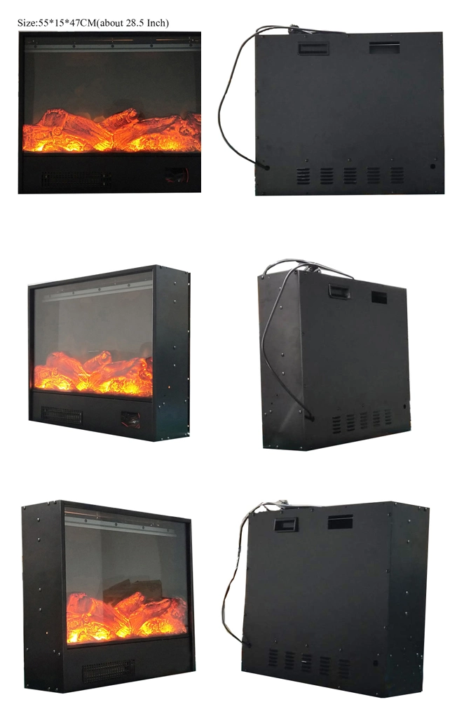 Cheap Fireplace Electric Small Room Heater 48&quot; Curved Panel Free Standing Wall Mount 1500W
