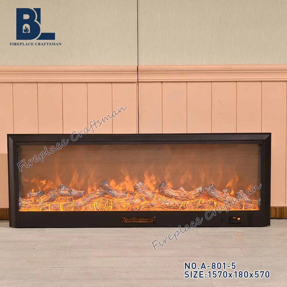 70&quot; Wall Mounted Electronic Fire Place Insert Heater Fireplace with a Cold Fire Low