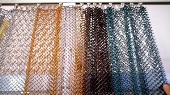 Metal Coil Drapery Wire Mesh Screen Chain Link Mesh Curtain