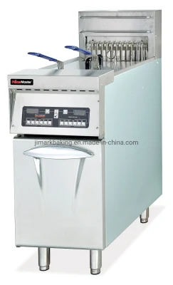 Free Standing Commercial Kitchen Equipment Electric Fryer with Cabinet Fryer for Meat and Food French Fire Computer Digital Control 1tank 2 Basket